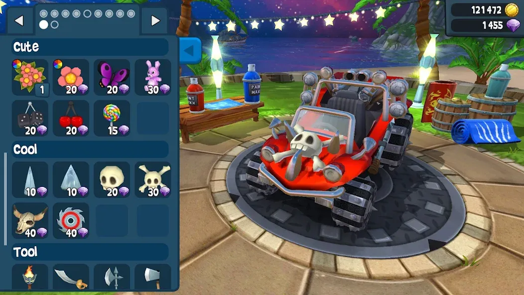 Скачать Beach Buggy Racing 2 Mod APK — Безлимитные деньги и все машины — скриншот 4 Скачать Beach Buggy Racing 2 Mod APK — Безлимитные деньги и все машины — скриншот 4
