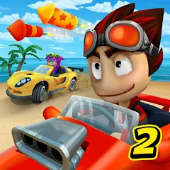Скачать Beach Buggy Racing 2 Mod APK — Безлимитные деньги и все машины
