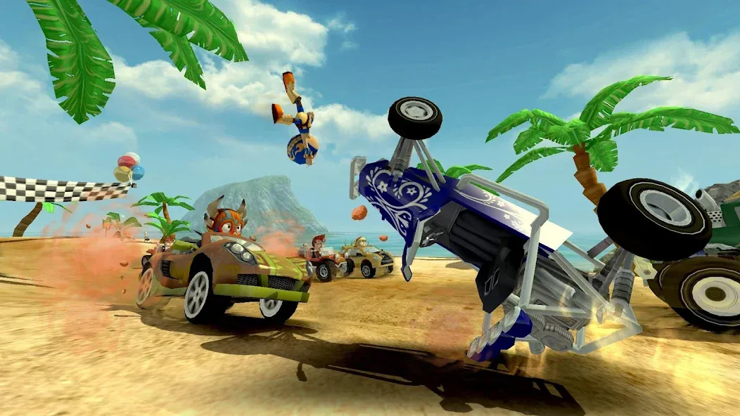 Beach Buggy Racing — последняя версия с модом (Безлимитные деньги и открыты все машины) — скриншот 4 Beach Buggy Racing — последняя версия с модом (Безлимитные деньги и открыты все машины) — скриншот 4