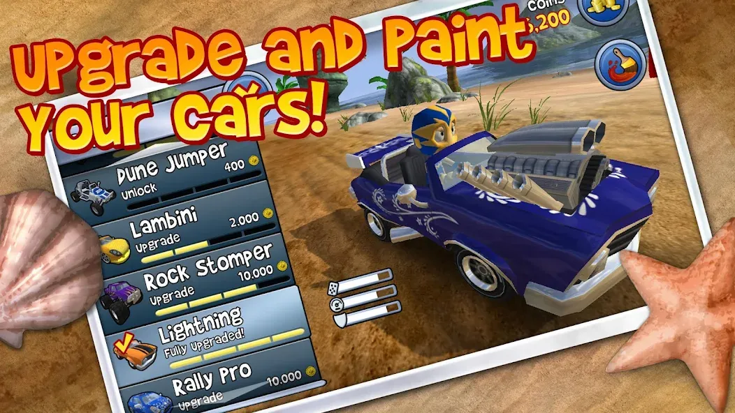 Beach Buggy Blitz мод на Андроид: Безлимитные монеты и все машины — скриншот 3 Beach Buggy Blitz мод на Андроид: Безлимитные монеты и все машины — скриншот 3