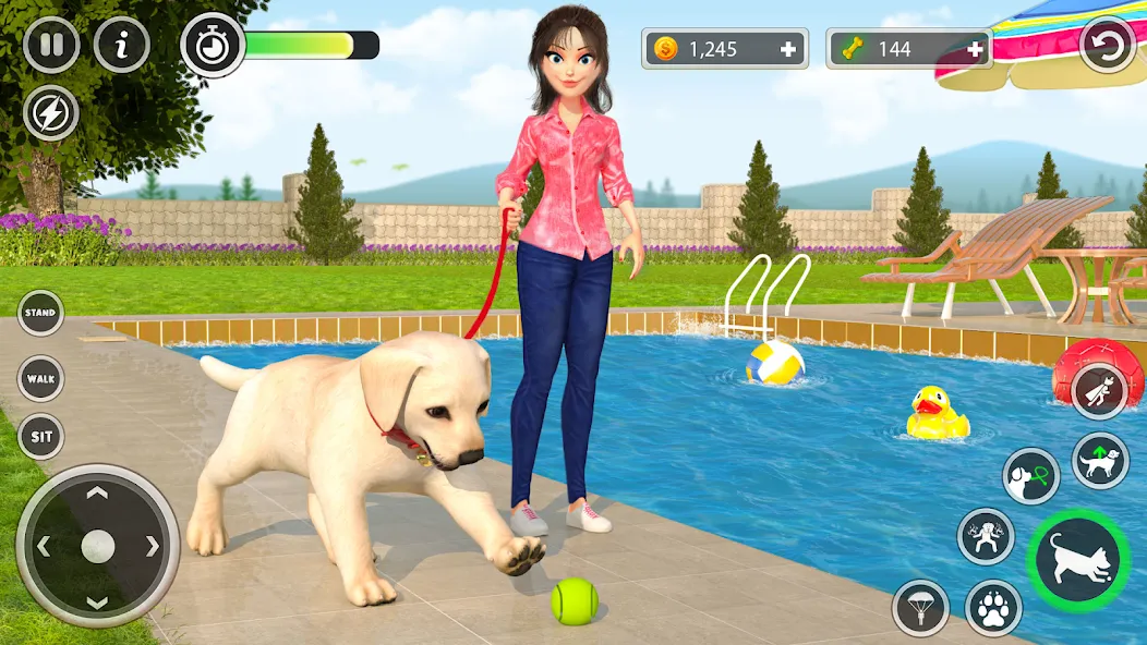 Скачать Dog Simulator Pet Dog Games 3D бесплатно — Безлимитные деньги и питомцы — скриншот 2