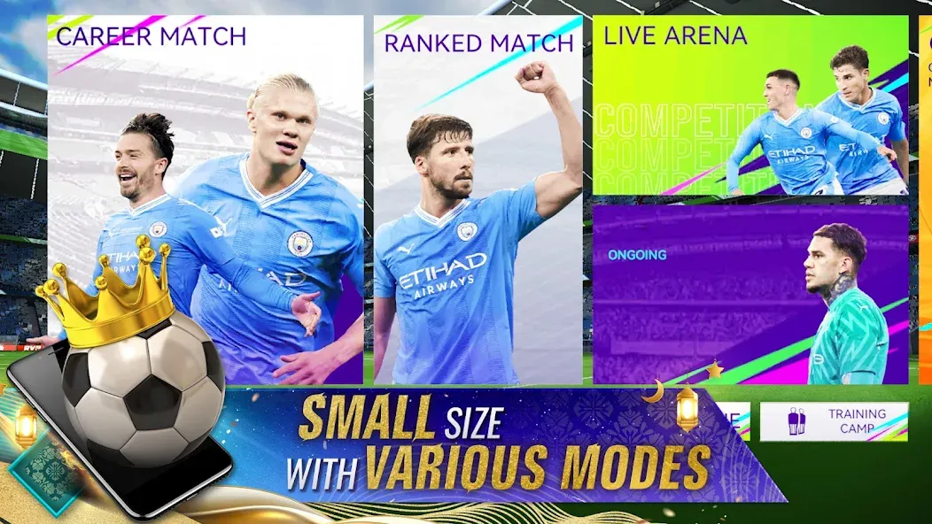 Мод Total Football - Soccer Game — Безлимитные деньги и усиленная команда, скачать APK — скриншот 5 Мод Total Football - Soccer Game — Безлимитные деньги и усиленная команда, скачать APK — скриншот 5