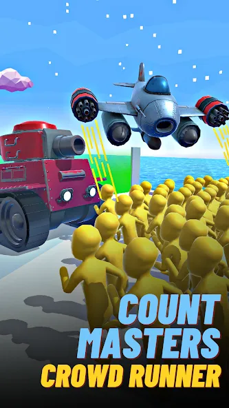 Count Masters Crowd Runner — скачать мод: Безлимитные монеты и все уровни — скриншот 1