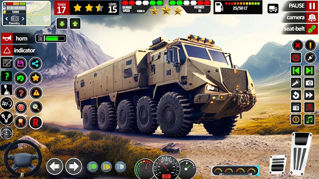 Army Truck Transport Game 2023 (Мод: Безлимитные деньги и топливо) — скачать на Андроид — скриншот 2 Army Truck Transport Game 2023 (Мод: Безлимитные деньги и топливо) — скачать на Андроид — скриншот 2