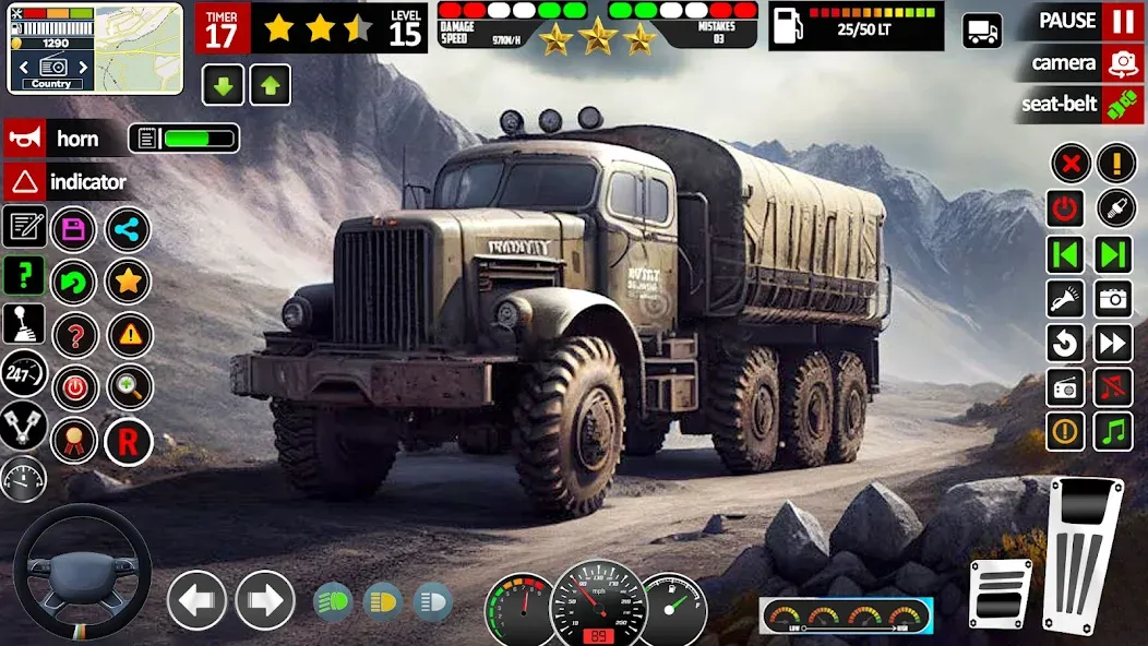 Army Truck Transport Game 2023 (Мод: Безлимитные деньги и топливо) — скачать на Андроид — скриншот 3 Army Truck Transport Game 2023 (Мод: Безлимитные деньги и топливо) — скачать на Андроид — скриншот 3