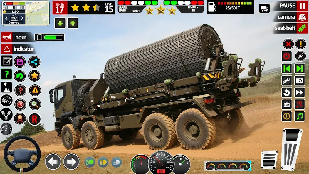 Army Truck Transport Game 2023 (Мод: Безлимитные деньги и топливо) — скачать на Андроид — скриншот 4 Army Truck Transport Game 2023 (Мод: Безлимитные деньги и топливо) — скачать на Андроид — скриншот 4