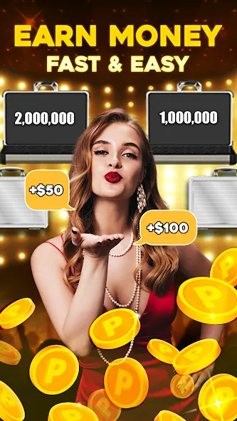 Скачать Deal Be Richest: Vegas Coin на Андроид с модом — Безлимитные монеты и бонусы — скриншот 1 Скачать Deal Be Richest: Vegas Coin на Андроид с модом — Безлимитные монеты и бонусы — скриншот 1