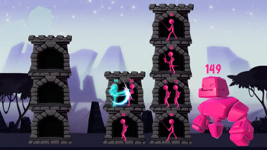 Скачать мод Stickman Tower Defense — Безлимитные деньги и усиленная защита — скриншот 2 Скачать мод Stickman Tower Defense — Безлимитные деньги и усиленная защита — скриншот 2