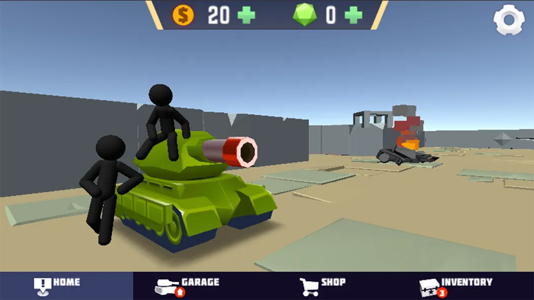 Stickman Tank Battle взлом APK — Безлимитные деньги и мощные танки — скриншот 1 Stickman Tank Battle взлом APK — Безлимитные деньги и мощные танки — скриншот 1