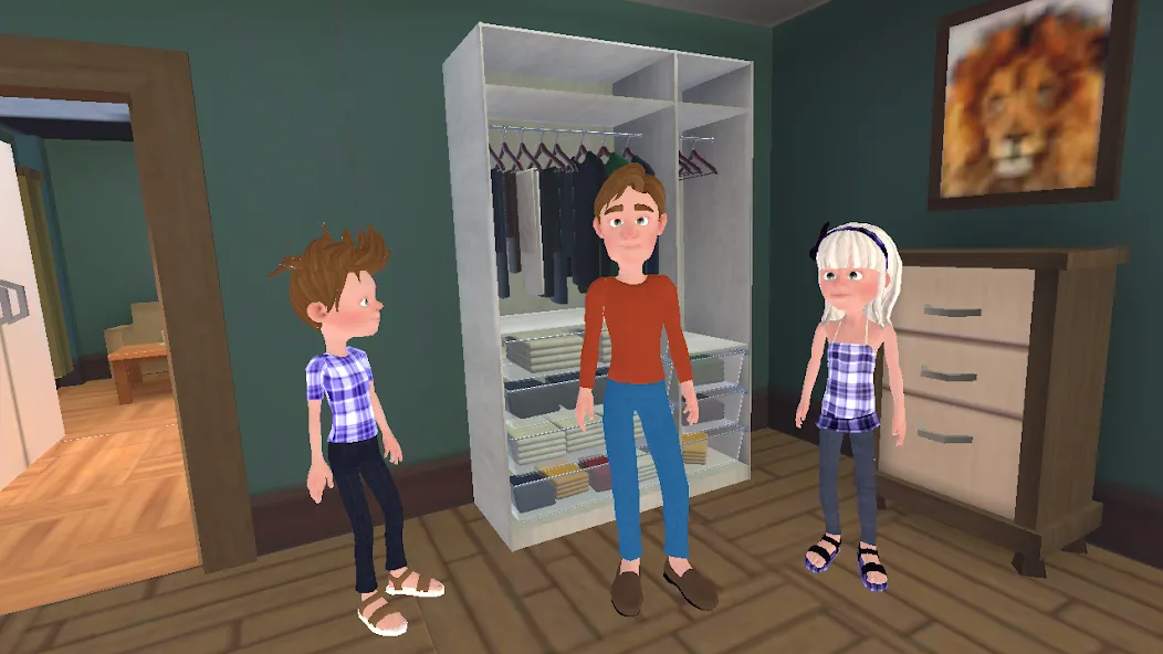 Мод Super Dad Virtual : Happy Game — Безлимитные деньги и энергия, скачать APK — скриншот 1