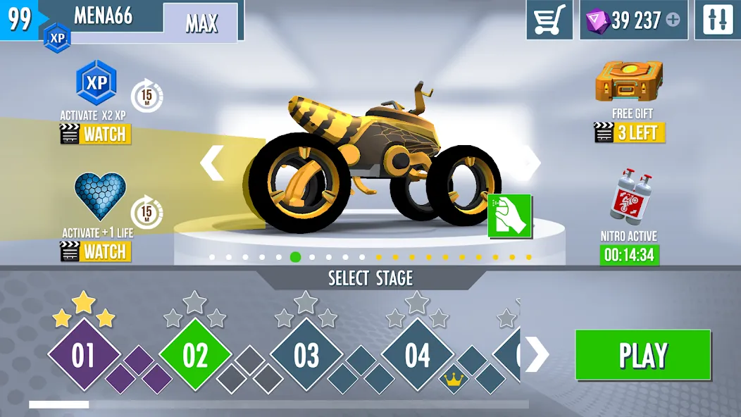 Мод Gravity Rider Zero — Безлимитные деньги и топливо, скачать APK — скриншот 5