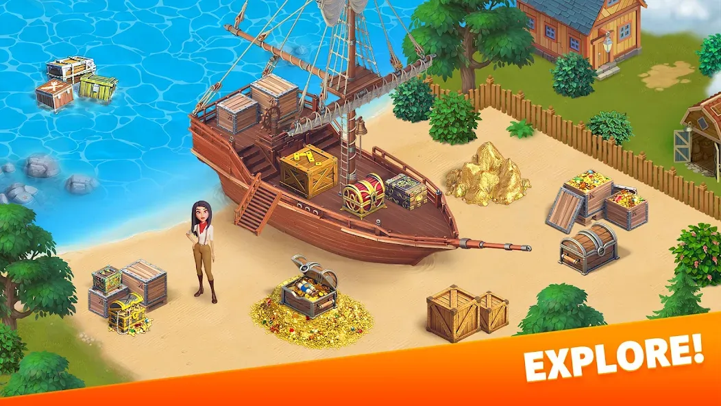 Klondike Adventures: Farm Game взломанный APK — Безлимитные монеты и энергия — скриншот 5 Klondike Adventures: Farm Game взломанный APK — Безлимитные монеты и энергия — скриншот 5
