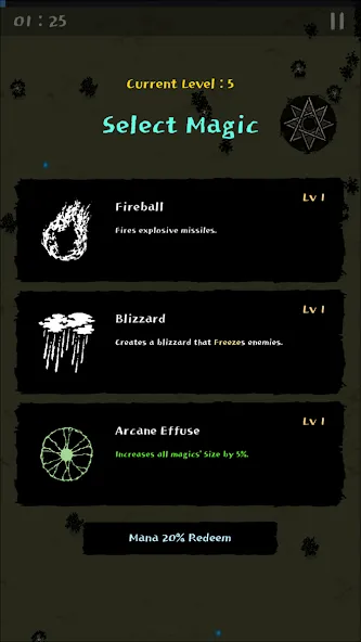 Magic Survival — взломанная версия, Безлимитные ресурсы и усиленный герой — скриншот 5 Magic Survival — взломанная версия, Безлимитные ресурсы и усиленный герой — скриншот 5
