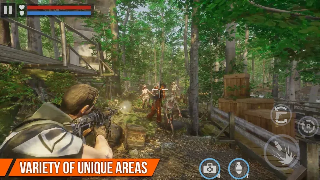 Скачать Dead Target: Zombie Games 3D на Андроид с модом — Безлимитные патроны и здоровье — скриншот 3