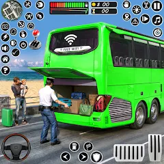 Coach Tourist Bus City Driving бесплатно на Андроид — мод: Безлимитные деньги и топливо