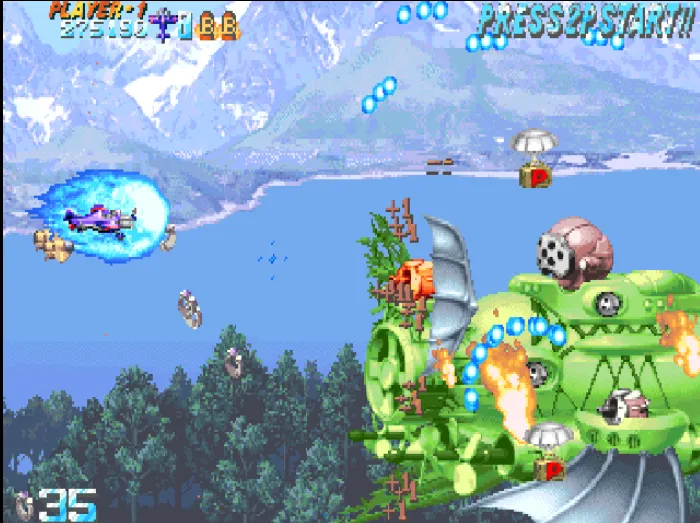Progear- Airplane Shooter (Мод: Безлимитные патроны и усиленная броня) — скачать на Андроид — скриншот 2 Progear- Airplane Shooter (Мод: Безлимитные патроны и усиленная броня) — скачать на Андроид — скриншот 2