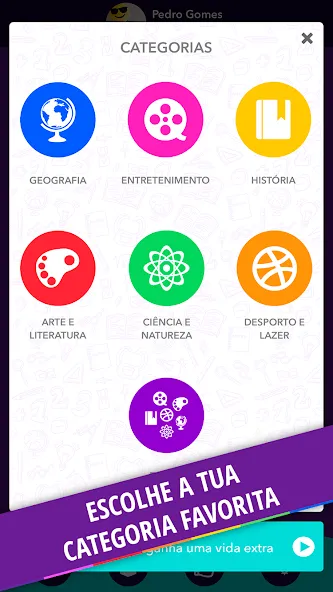 Quizit - Trivia Português бесплатно на Андроид — мод: Безлимитные подсказки и жизни — скриншот 3 Quizit - Trivia Português бесплатно на Андроид — мод: Безлимитные подсказки и жизни — скриншот 3