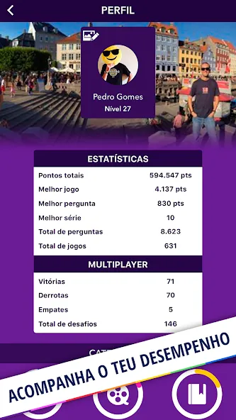 Quizit - Trivia Português бесплатно на Андроид — мод: Безлимитные подсказки и жизни — скриншот 5 Quizit - Trivia Português бесплатно на Андроид — мод: Безлимитные подсказки и жизни — скриншот 5