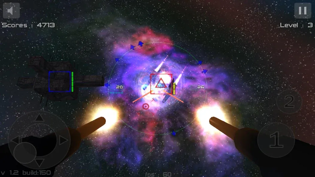Gunner : Space Defender (Lite] взлом на Андроид — Безлимитные патроны и здоровье — скриншот 1