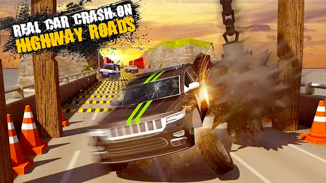 Car Crash Speed Bump Car Games — взломанная версия, Безлимитные деньги и все машины открыты — скриншот 1