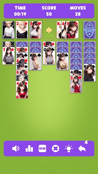 Скачать Sexy solitaire girls: ani card — Открыты все карты и девушки — скриншот 5