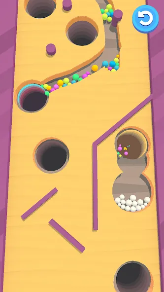 Sand Balls - Puzzle Game бесплатно на Андроид — мод: Безлимитные деньги и подсказки — скриншот 3