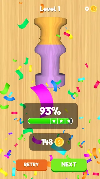 Lathe 3D: Wood Carving Offline MOD APK скачать на Андроид — Безлимитные деньги и все инструменты — скриншот 4