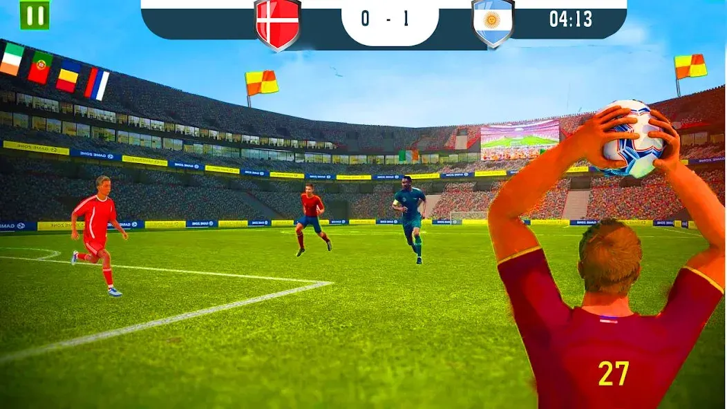 Скачать мод ultimate football game 2024 — Безлимитные монеты и энергия — скриншот 1