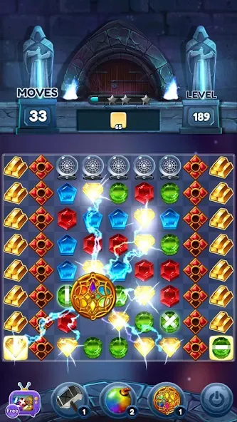 Jewels of Kingdom Knights — скачать мод: Безлимитные монеты и жизни — скриншот 2