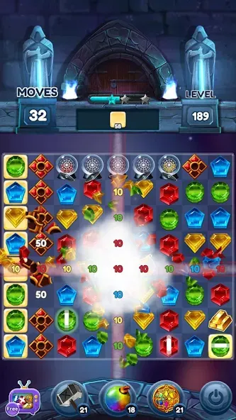 Jewels of Kingdom Knights — скачать мод: Безлимитные монеты и жизни — скриншот 5