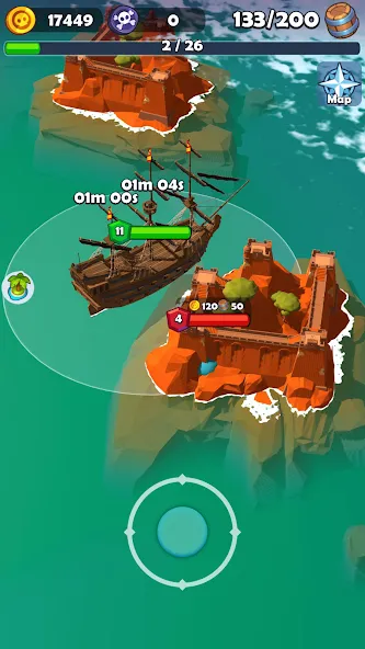 Скачать Pirate Raid - Caribbean Battle бесплатно — Безлимитные ресурсы и мощные корабли — скриншот 4 Скачать Pirate Raid - Caribbean Battle бесплатно — Безлимитные ресурсы и мощные корабли — скриншот 4