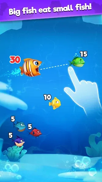 Fish Go.io - Be the fish king — Много рыбы и быстрый рост, скачать мод APK — скриншот 1