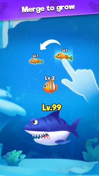 Fish Go.io - Be the fish king — Много рыбы и быстрый рост, скачать мод APK — скриншот 3