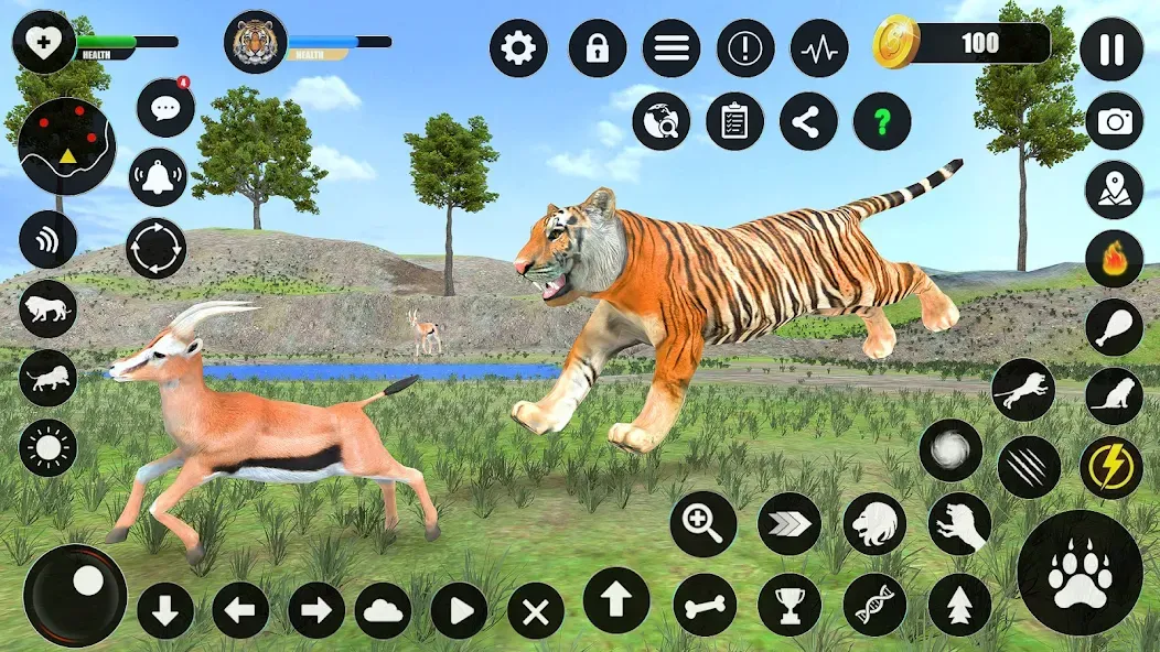 Скачать Tiger Simulator Animal Games Mod APK — Безлимитные монеты и энергия — скриншот 3 Скачать Tiger Simulator Animal Games Mod APK — Безлимитные монеты и энергия — скриншот 3