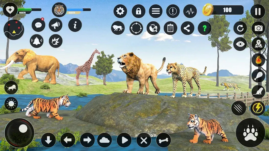 Скачать Tiger Simulator Animal Games Mod APK — Безлимитные монеты и энергия — скриншот 5 Скачать Tiger Simulator Animal Games Mod APK — Безлимитные монеты и энергия — скриншот 5