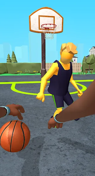 Dribble Hoops — скачать мод: Безлимитные деньги и разблокированы все мячи — скриншот 1
