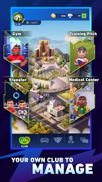 Мод AFK Football: RPG Soccer Games — Безлимитные деньги и энергия, скачать APK — скриншот 4 Мод AFK Football: RPG Soccer Games — Безлимитные деньги и энергия, скачать APK — скриншот 4