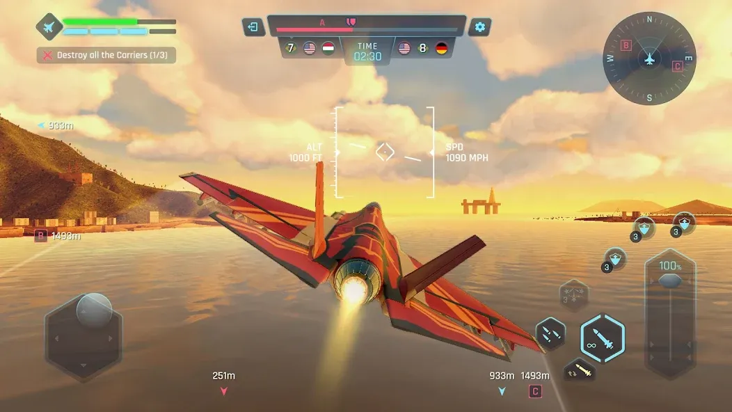Sky Warriors: Airplane Games взлом APK — Безлимитные деньги и улучшенное оружие — скриншот 2 Sky Warriors: Airplane Games взлом APK — Безлимитные деньги и улучшенное оружие — скриншот 2
