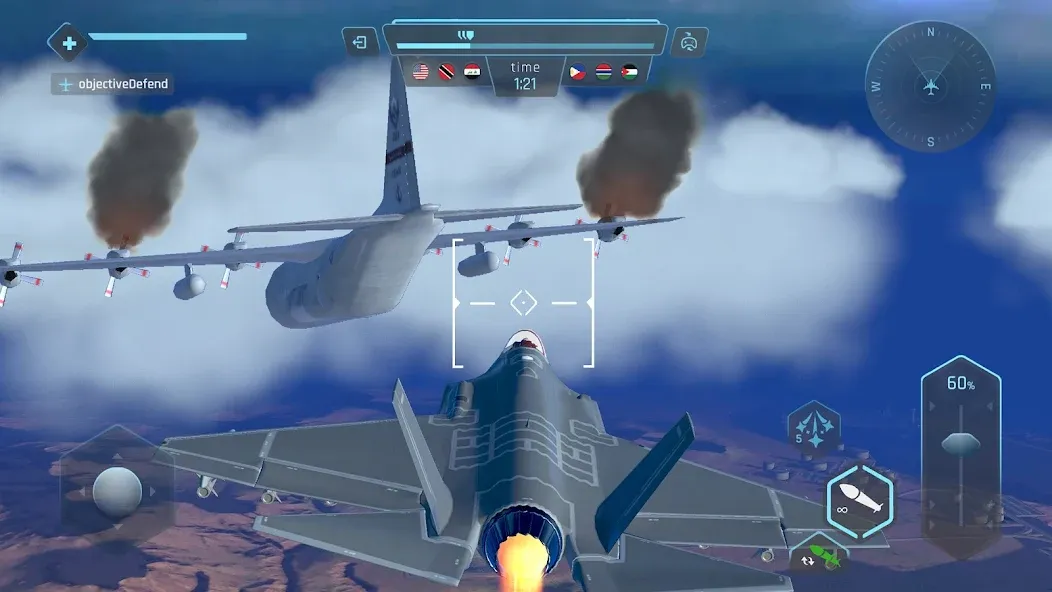 Sky Warriors: Airplane Games взлом APK — Безлимитные деньги и улучшенное оружие — скриншот 4 Sky Warriors: Airplane Games взлом APK — Безлимитные деньги и улучшенное оружие — скриншот 4