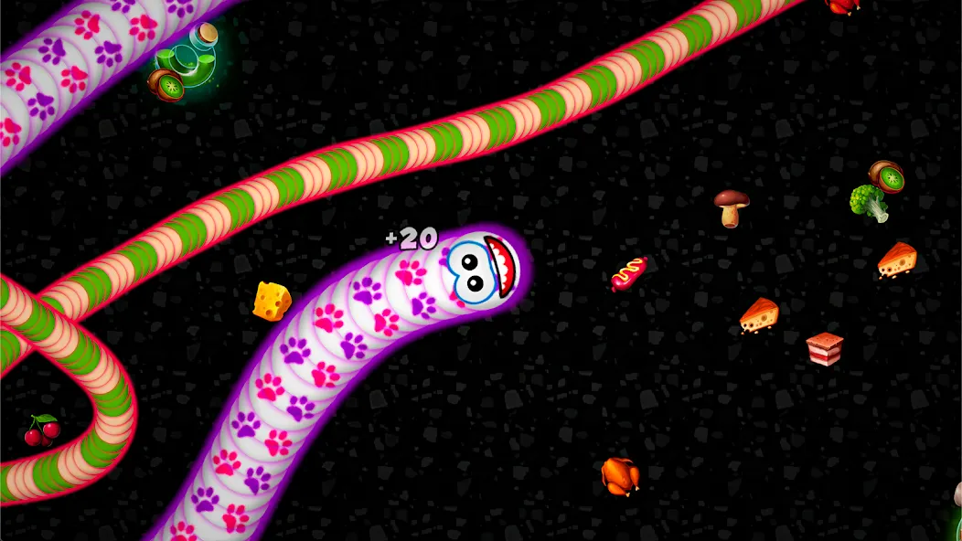 Worms Zone .io - Hungry Snake (Мод: Без рекламы и много монет) — скачать на Андроид — скриншот 1 Worms Zone .io - Hungry Snake (Мод: Без рекламы и много монет) — скачать на Андроид — скриншот 1