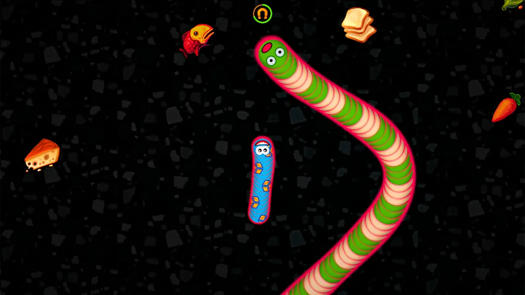 Worms Zone .io - Hungry Snake (Мод: Без рекламы и много монет) — скачать на Андроид — скриншот 5 Worms Zone .io - Hungry Snake (Мод: Без рекламы и много монет) — скачать на Андроид — скриншот 5