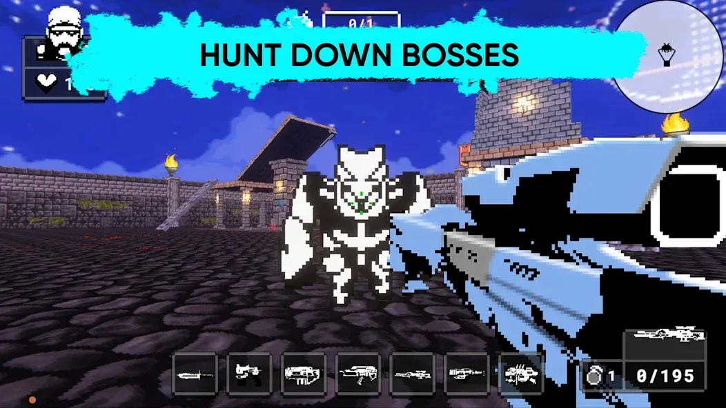 Скачать Doomsday pixel shooter 3d — Безлимитные патроны и здоровье — скриншот 2