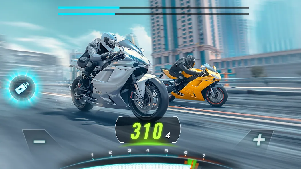 Мод Motor Bike: Xtreme Races — Безлимитные деньги и топливо, скачать APK — скриншот 3