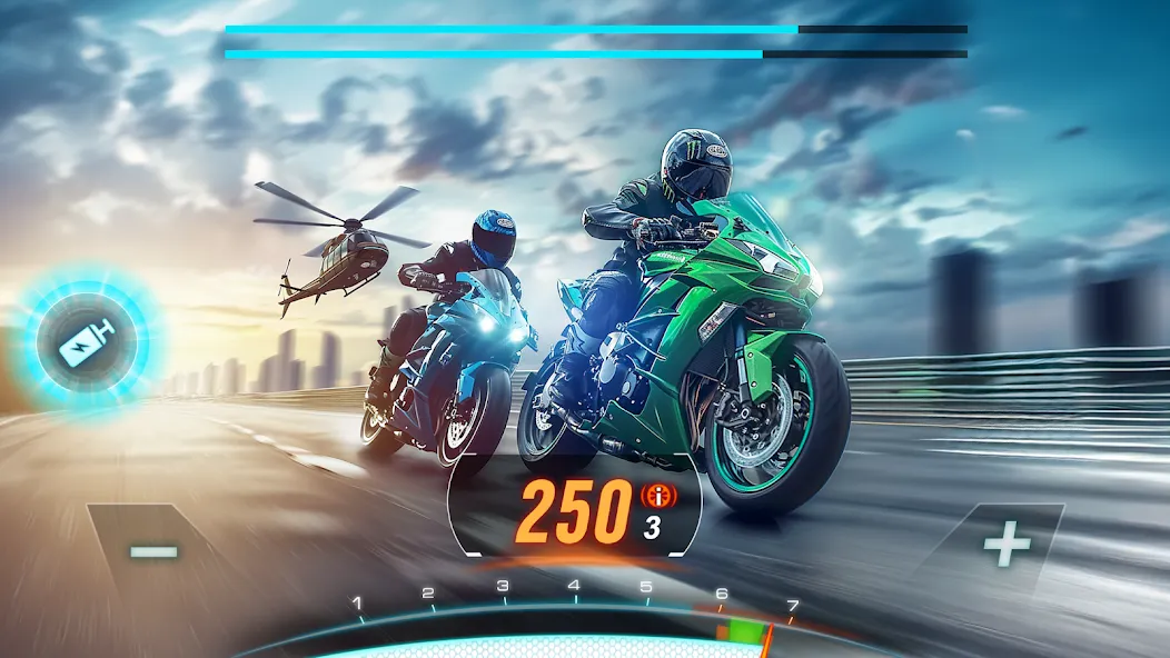 Мод Motor Bike: Xtreme Races — Безлимитные деньги и топливо, скачать APK — скриншот 5