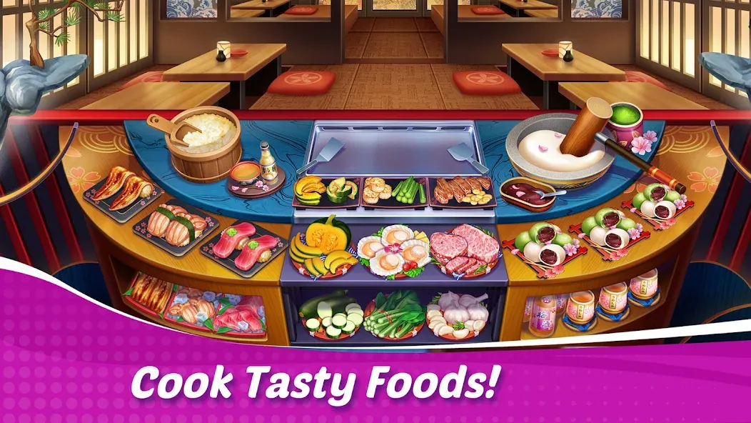 Cooking Wonder: Cooking Games бесплатно на Андроид — мод: Безлимитные монеты и кристаллы — скриншот 1