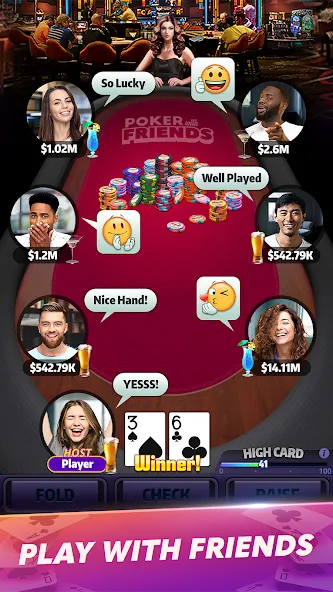 Скачать взлом Mega Hit Poker: Texas Holdem — Безлимитные фишки и все функции открыты — скриншот 4 Скачать взлом Mega Hit Poker: Texas Holdem — Безлимитные фишки и все функции открыты — скриншот 4