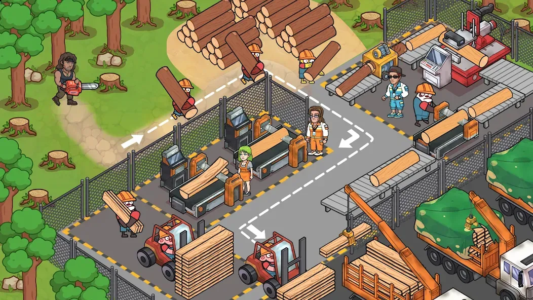 Lumber Out бесплатно на Андроид — мод: Безлимитные ресурсы и ускоренная рубка — скриншот 1 Lumber Out бесплатно на Андроид — мод: Безлимитные ресурсы и ускоренная рубка — скриншот 1