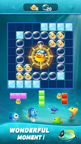 Block Ocean 1010 Puzzle Games на телефон — скачать мод: Без рекламы и бесконечные подсказки — скриншот 4