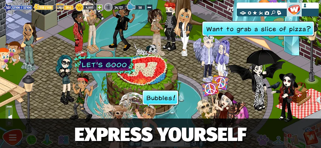 Woozworld - Virtual World взломанный APK — Виртуальный мир без ограничений — скриншот 1