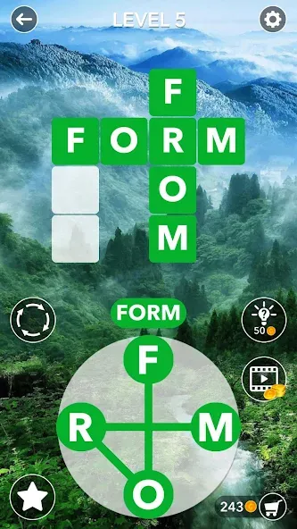 Word Crossword Search взломанный APK — Без рекламы и безлимитные подсказки — скриншот 1